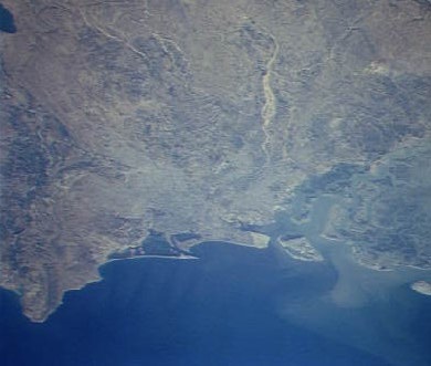 Nasa Satellite view from high above the Arabian Sea
